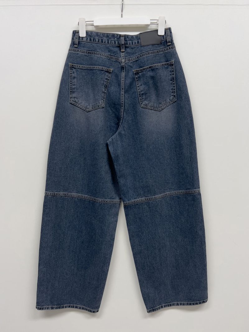 Jake Balloon Fit Wide Denim Pants