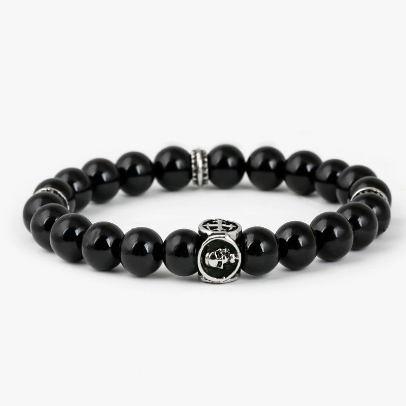 SHOVEOFF（ショーブオフ）の「SVB-307 Onyx Raw Stone Bracelet 8mm（Accessories）」