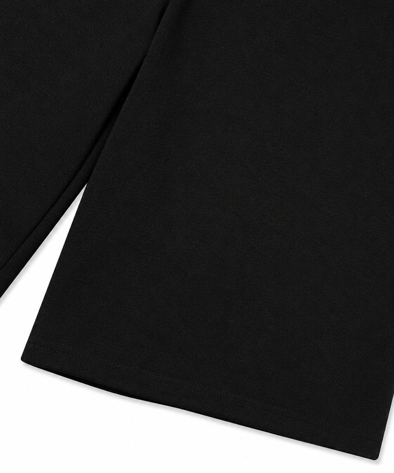 Balloon Baggy Bermuda Sweat Pants - Black