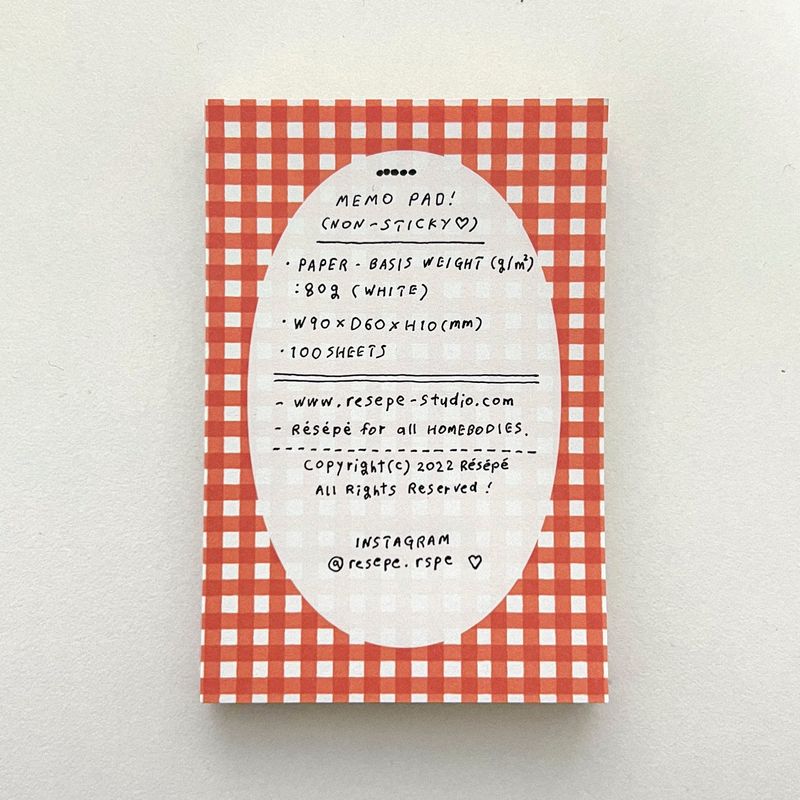 Memo Pad! set (4 pieces)