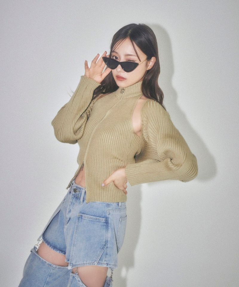 ANDGEEBEE（アンジービー）の「ハイネックアンサンブルニット（Tops）」