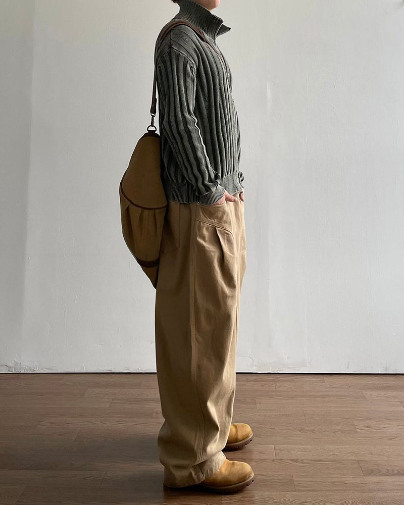 ボリューム リベット コットン パンツ