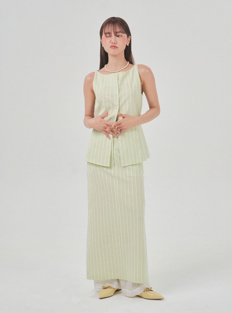 rram（アラーム）の「Cozy cotton skirt (green)（Skirts）」