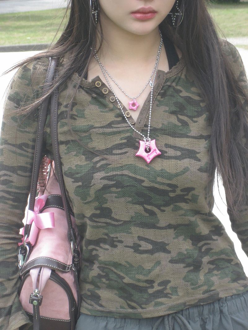 gleaming little star dot necklace [pink]