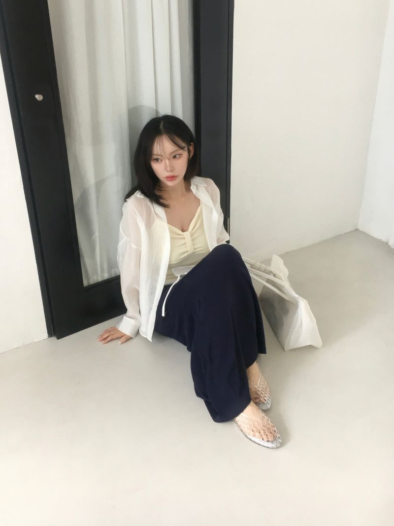 Mesh jelly cushion flat shoes (5c)