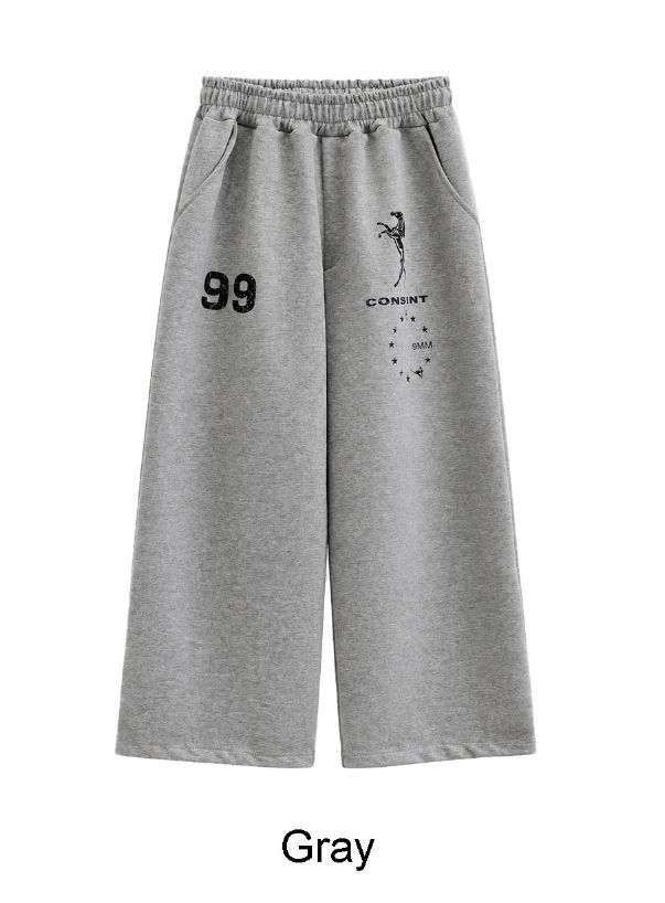 Ethan Horse Graphic Wide Pants