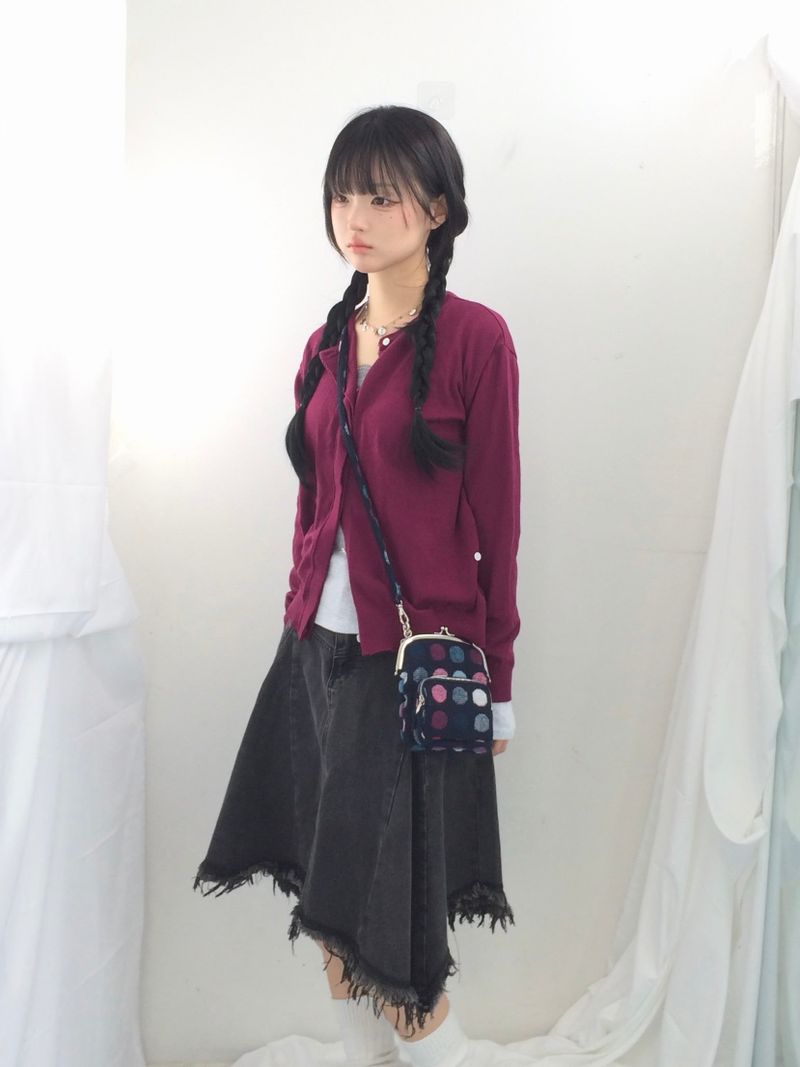 Vivid Hidden Burton Knit Cardigan