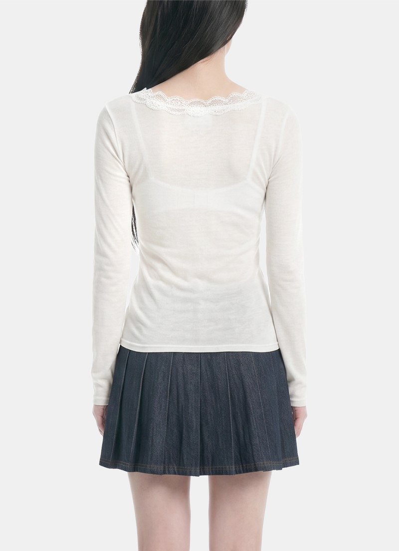 Irene Lace V-Neck Tee