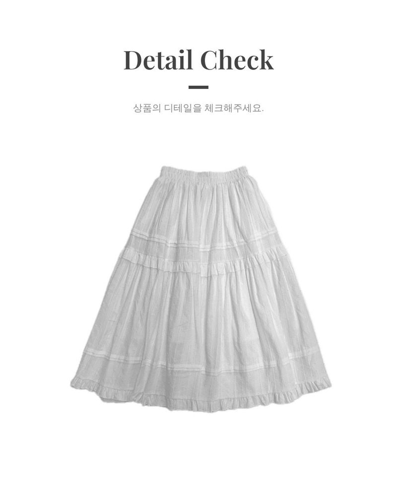 Leaf long skirt