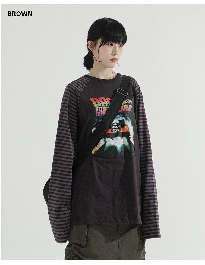 Future Raglan Stripe Over Long Sleeve T