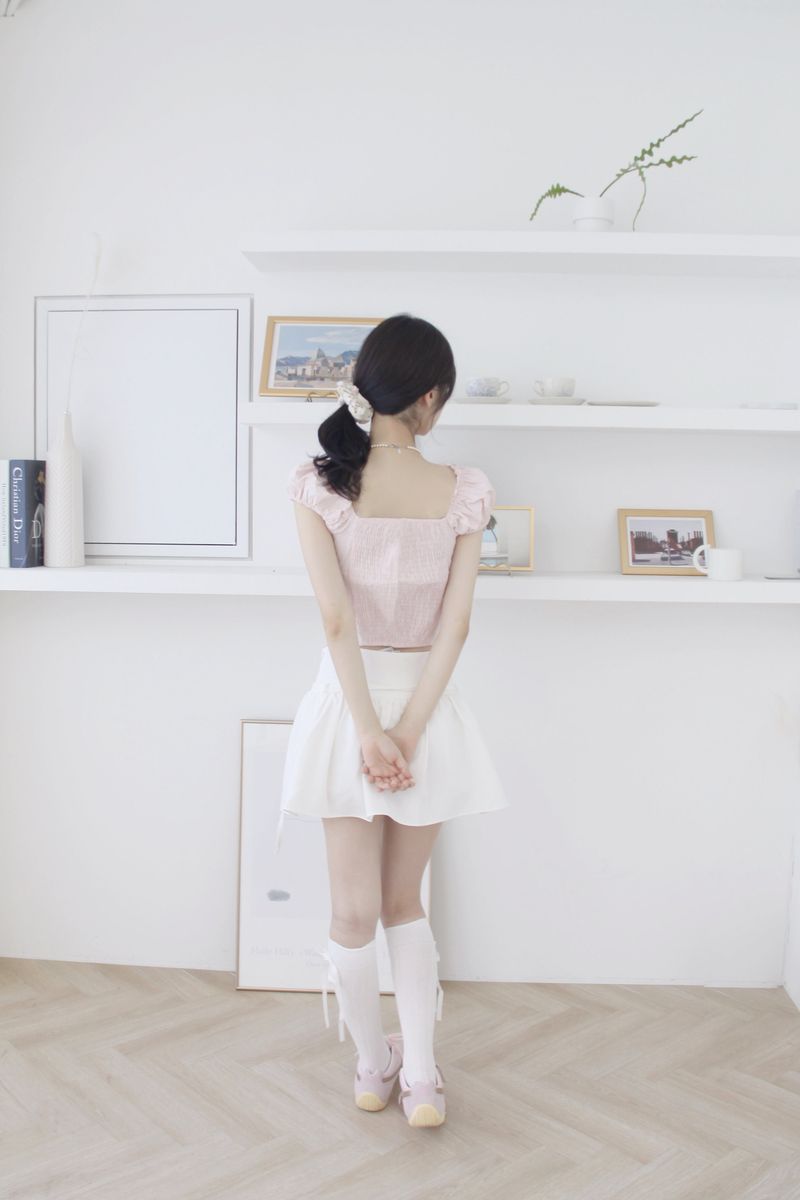 [Belt Set] Half Flare Mini Skirt