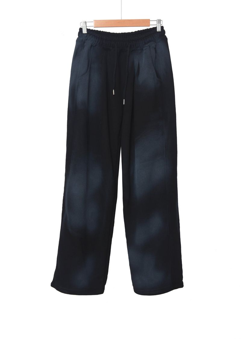 spray-washed string pants