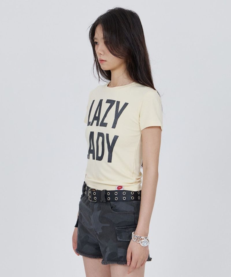 CONY LAZY LADY TEE / LIGHT YELLOW