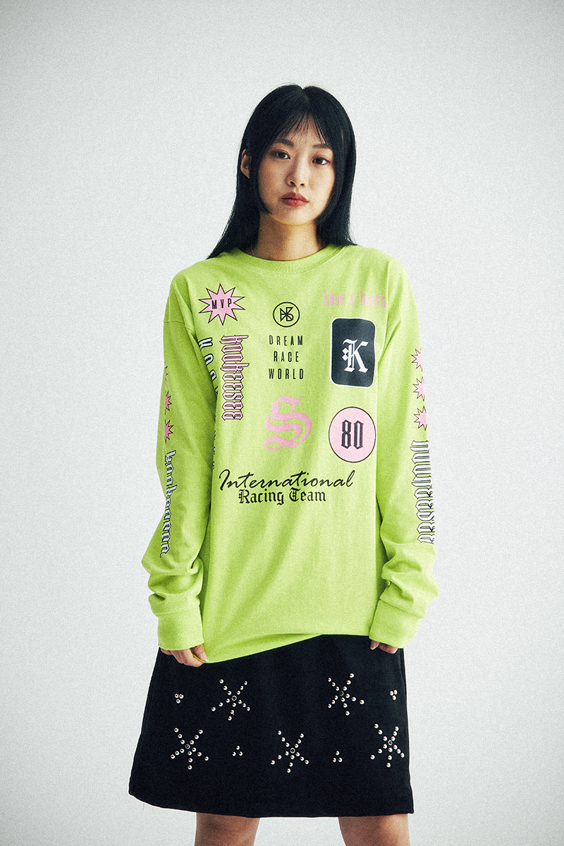KOOKEESEE Racing tee (Neon Green)