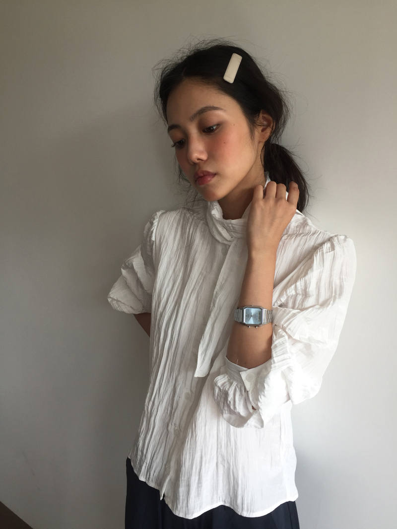 Mer tie blouse (2color)