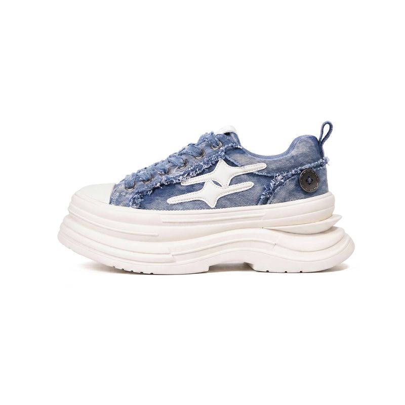 KILLWINNER away from the fire series canvas shoes blue height thick-soled casual shoes couple model
