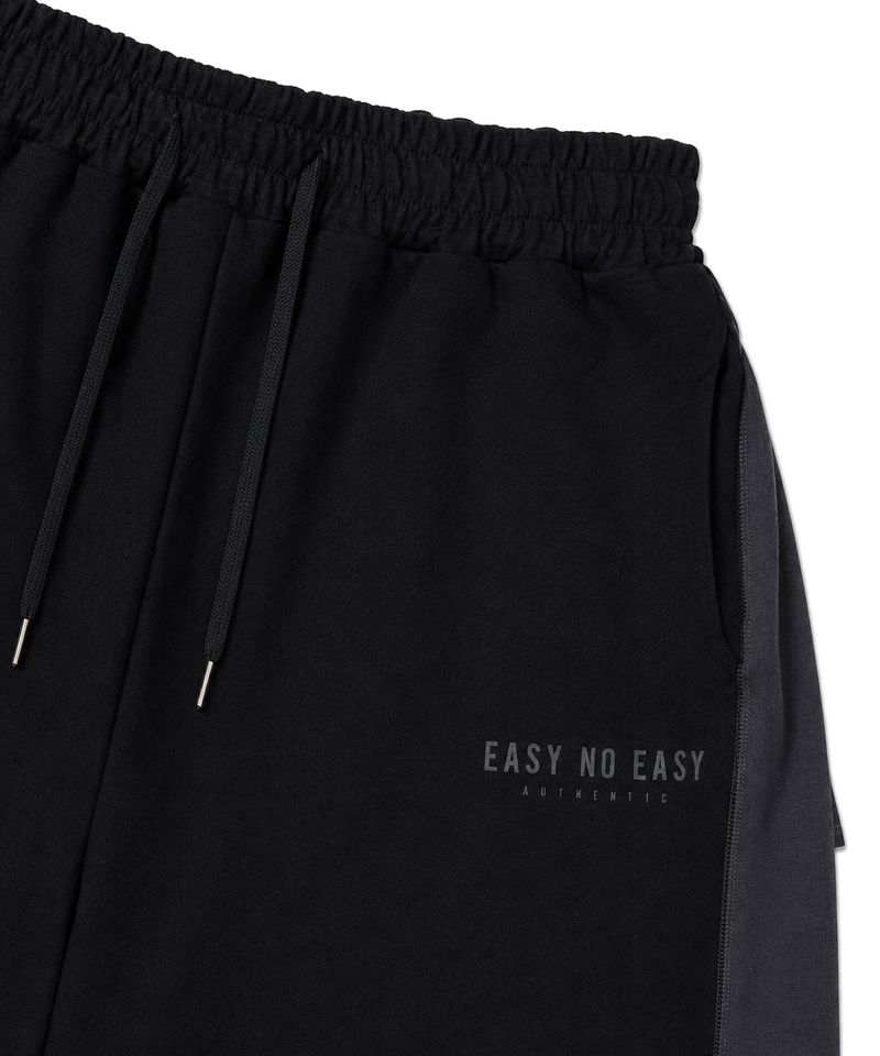 Track Color Bermuda Sweatpants - Black