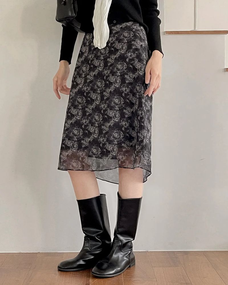 MAYBINS（メイビンス）の「ラエル フローラル ミディ スカート（スカート）」