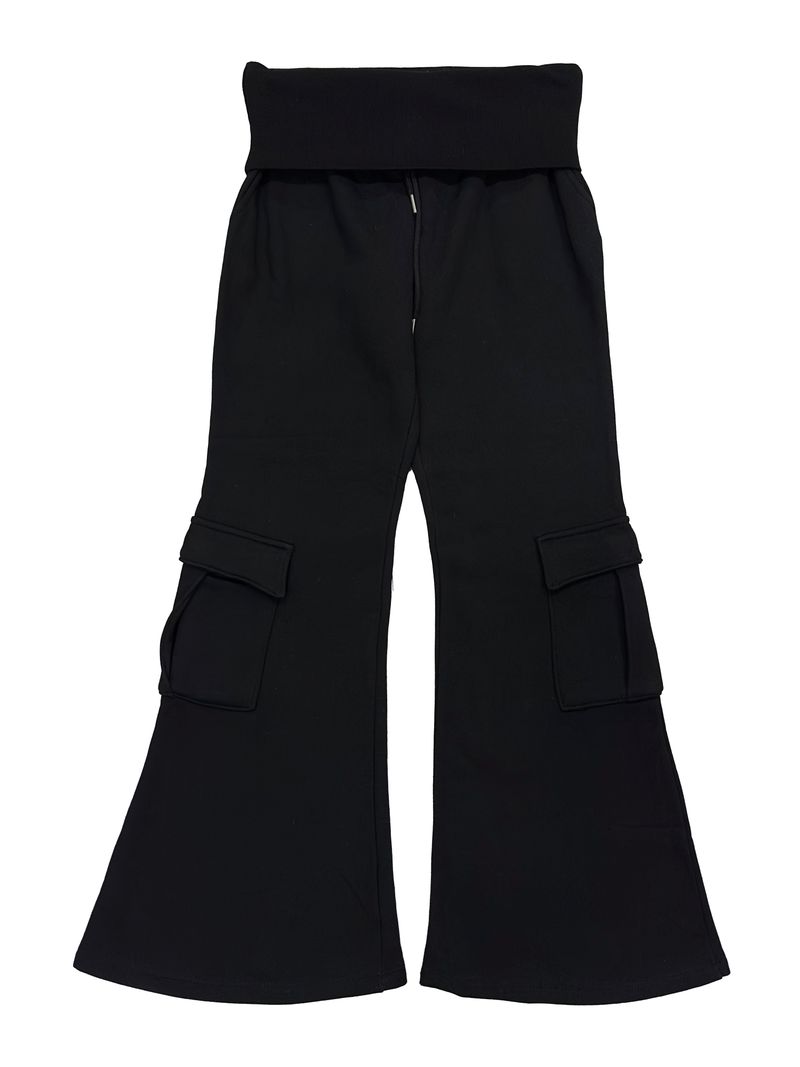 folded cargo bootcut pants (fleece-lined / 2color)