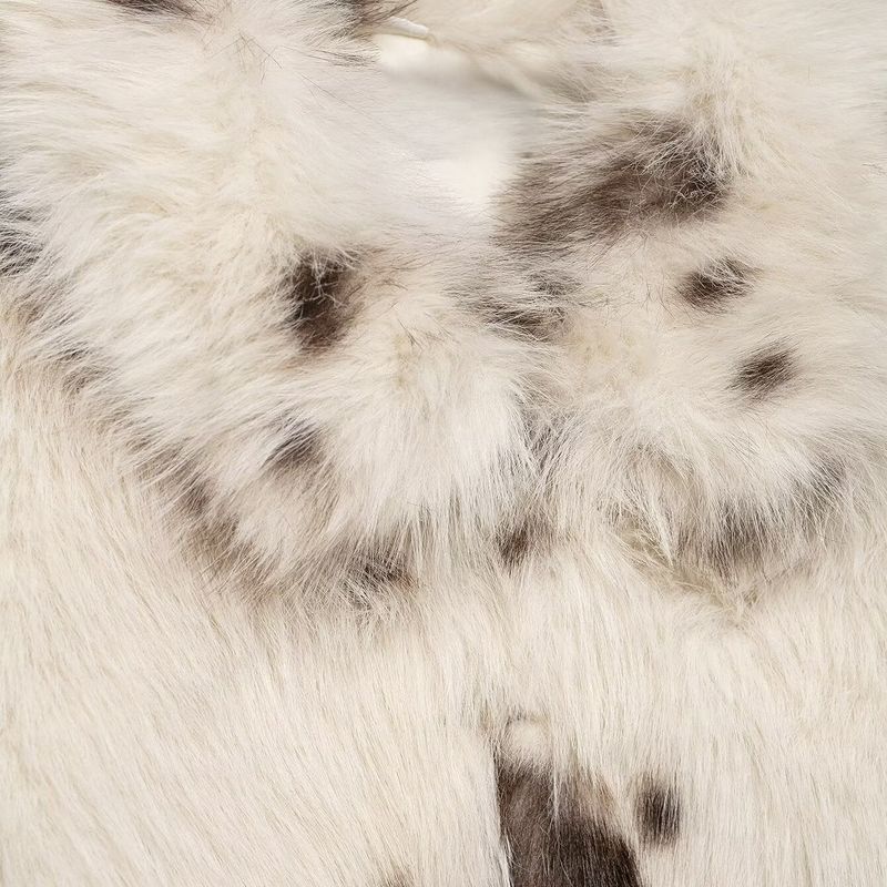 Milky Brown Spot Fur Jacket