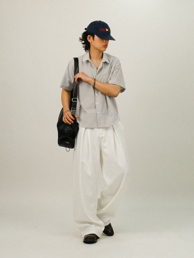MEN Pin-tuck Banding Balloon Slacks