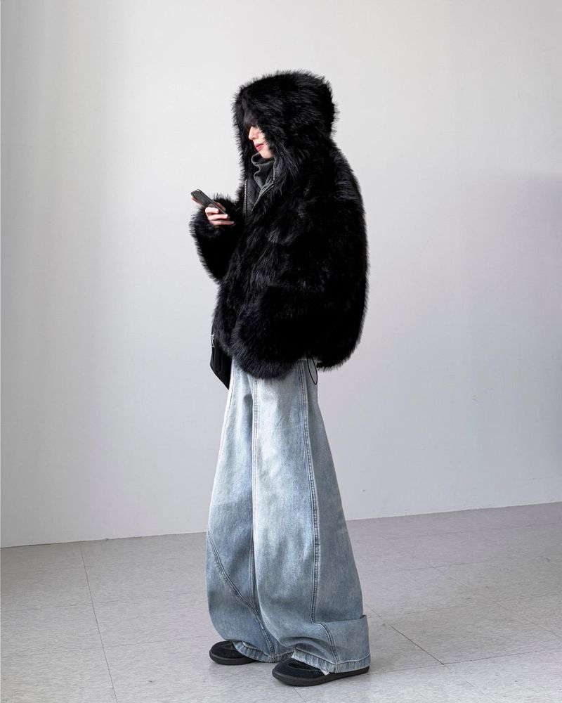 Balian Wolf Fur Jacket