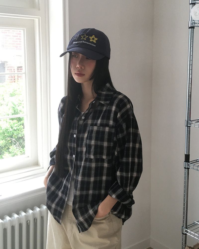 Telling Oversized Pocket Check Shirt