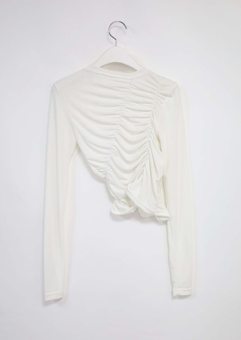 Shirred Asymmetrical T-Shirt