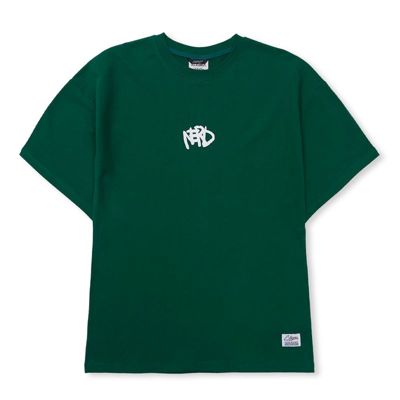 Nerd Semi-oversized T-shirts Green / White
