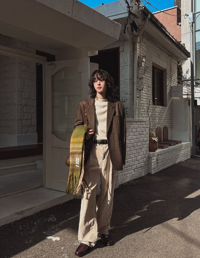 Eric One Tuck Corduroy Wide Pants