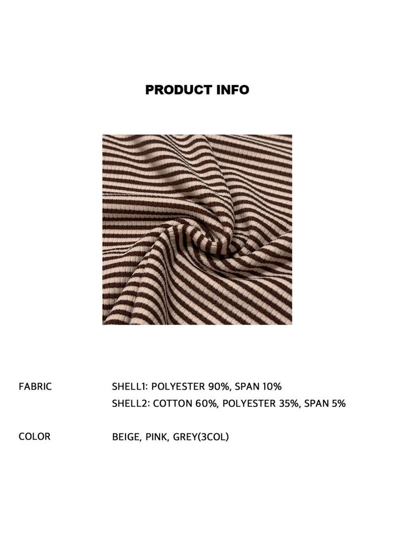 STRIPE LAYERED PUFF T-SHIRT (3COL)