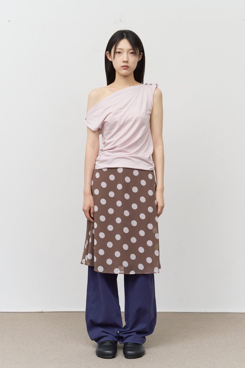 (W) Cora Dot Chiffon Skirt