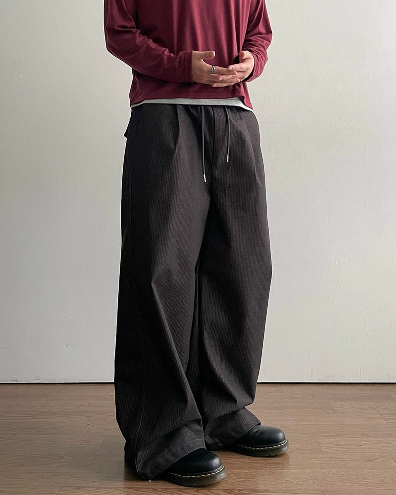 Dobby Stripe Denim Pants