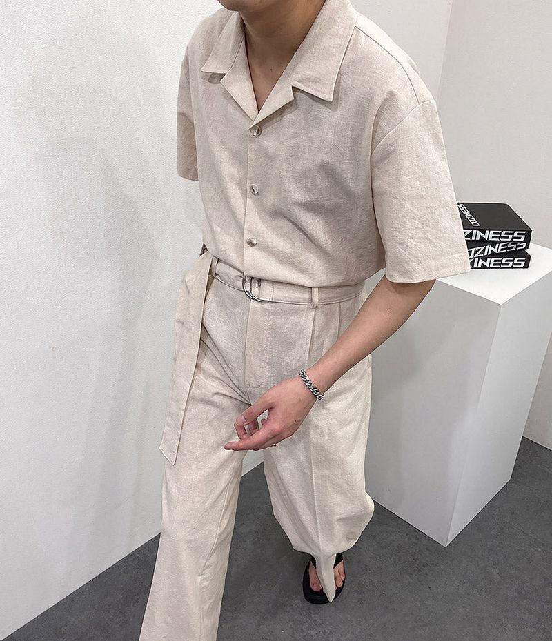 RO linen wide jumpsuit (3 colors)