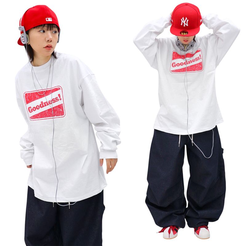 Oversized Goodness Sleeve Long Sleeve Tee