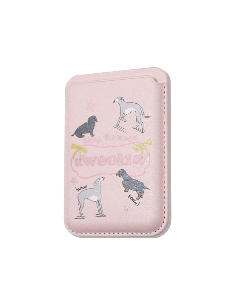 Puppy Iphone Card Wallet (Pink)
