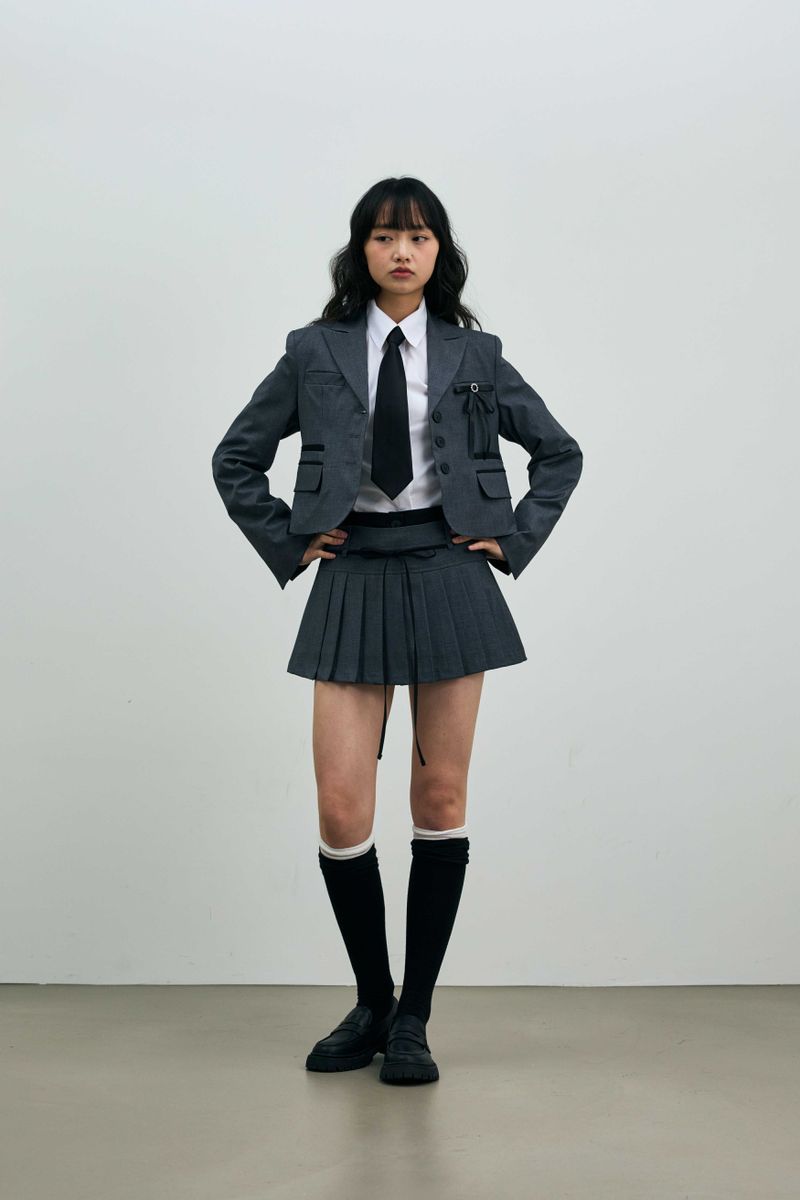 ASTRAL CROP JACKET / CHARCOAL