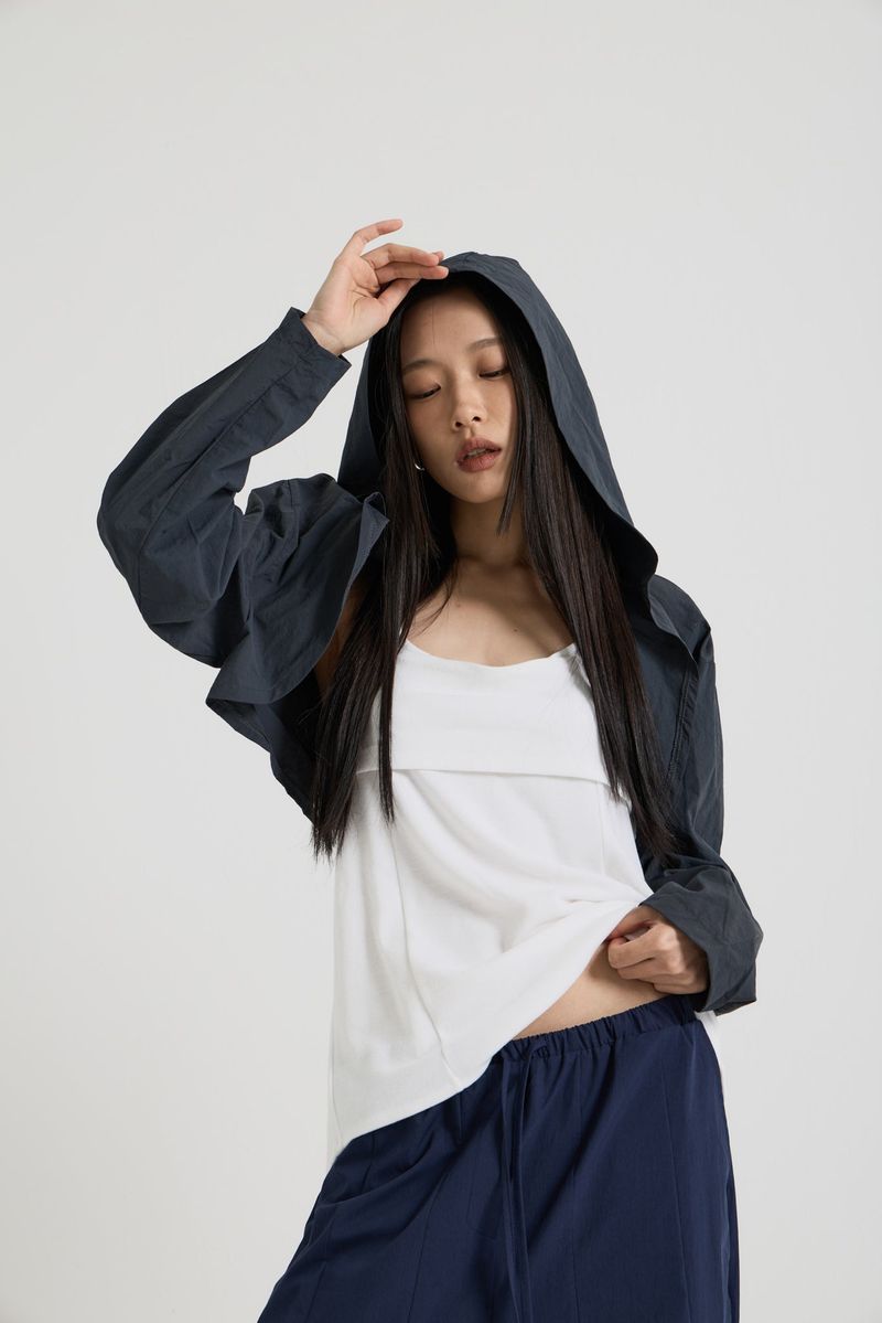 Hooded Shrug, Charcoal