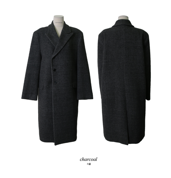 Modern Twill Overfit Wool70 Long Coat (2color)