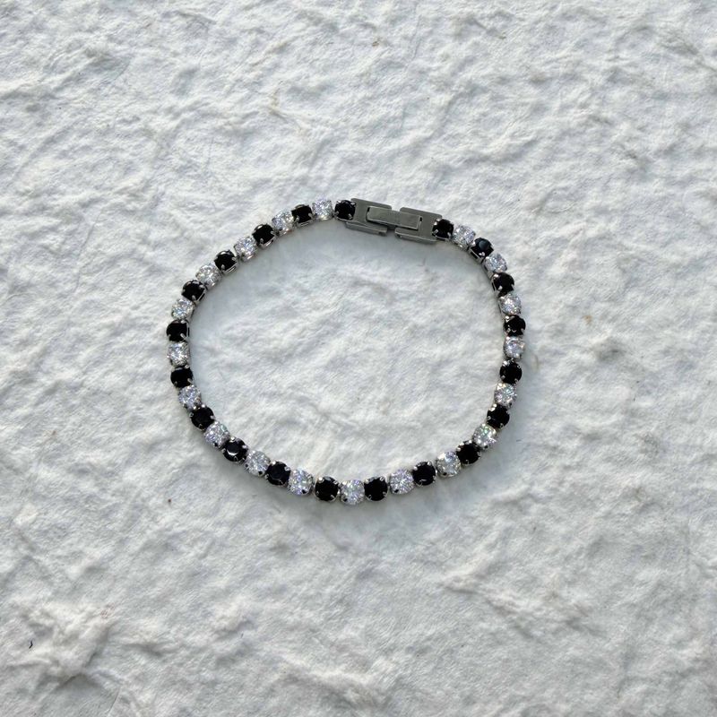 Obsidian Silver Light Bracelet