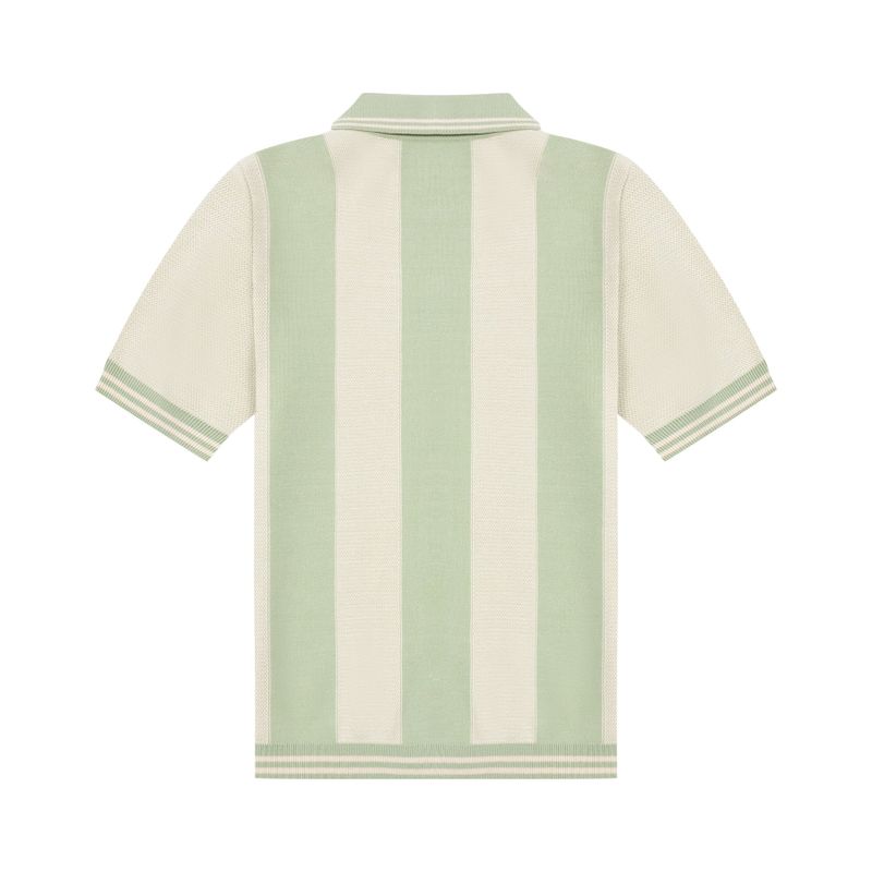 DVRK PRIVÉ STRIPED PATTERN POINTELLE KNITTED SHIRT - DEWKIST