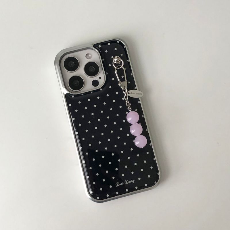 dot silver bumper case [black]