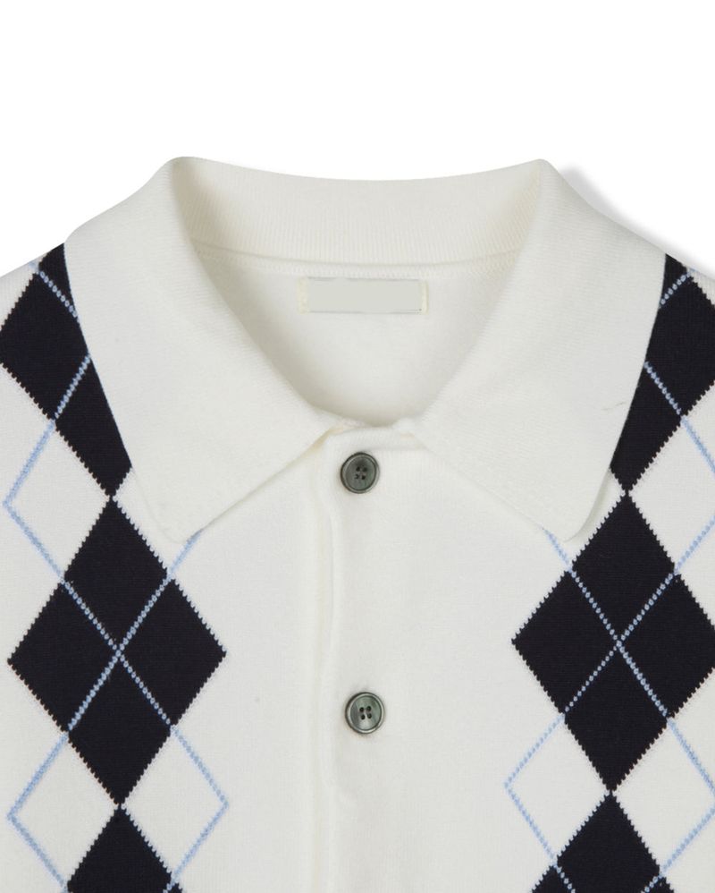 Thebel Argyle Knit Cardigan