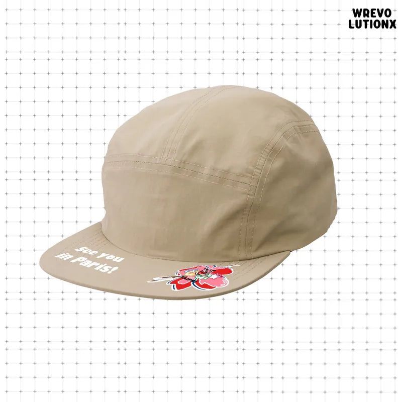 "See You in Paris"5-Panel Cap (Light Khaki)