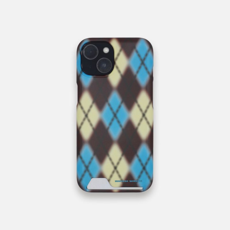 ARGYLE BLUR CASE_BROWN (matte card hard)
