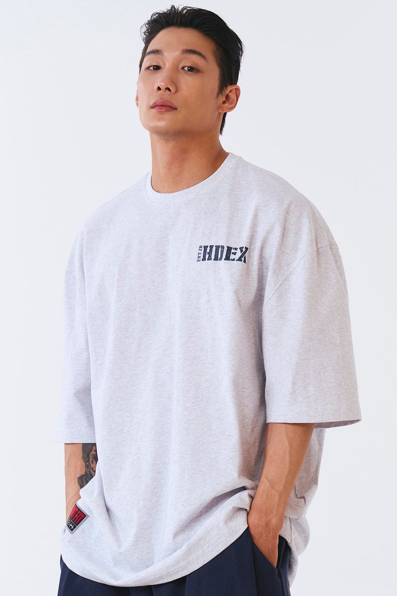 Core Small Logo Giant Fit Short Sleeve Melange White