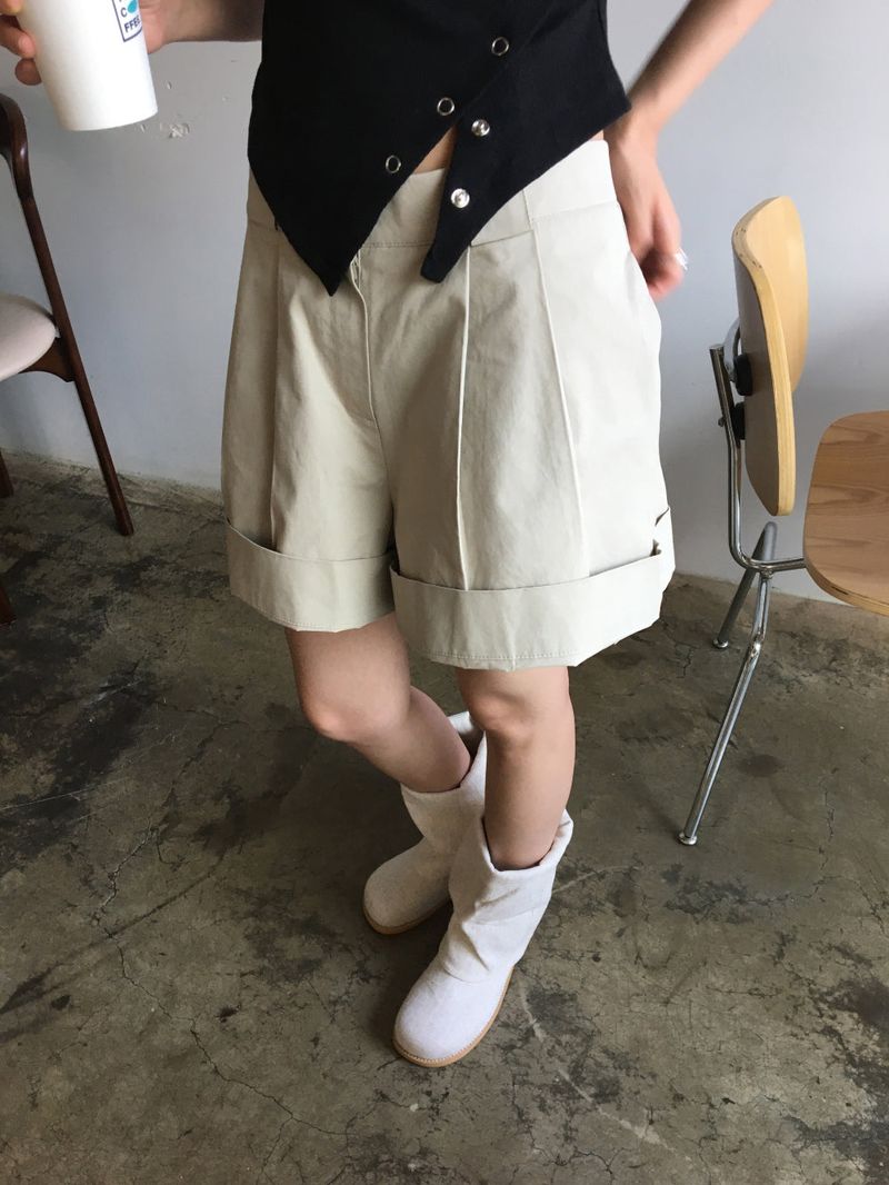 Chunky linen boots (1color)