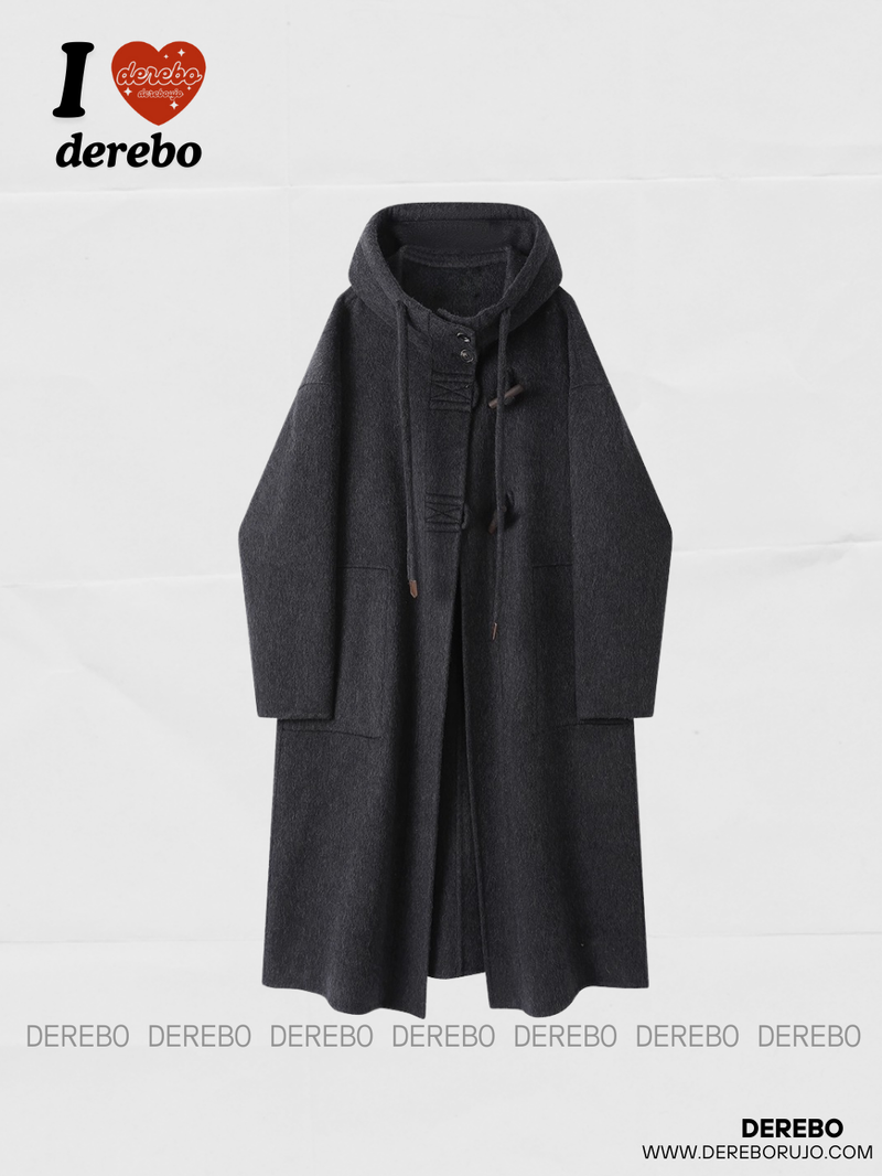 standard wool hooded long coat