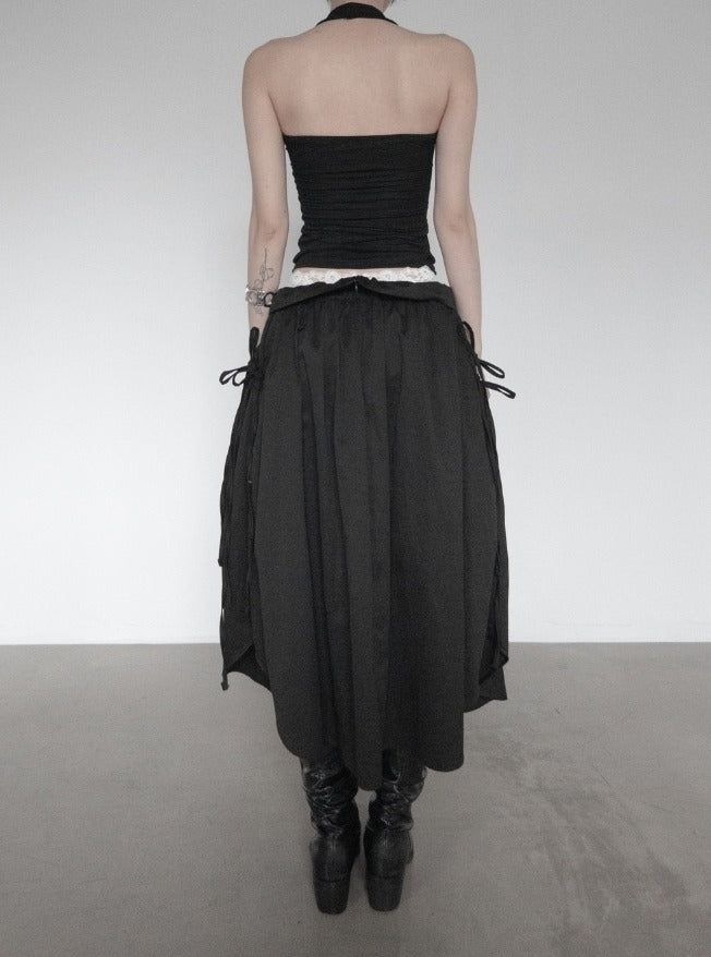 Ar Cowl Neck Halter Tube Top