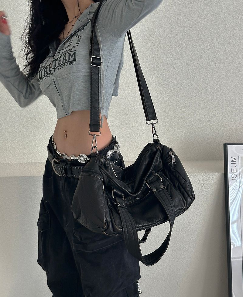 Star cropped mini hoodie zip-up